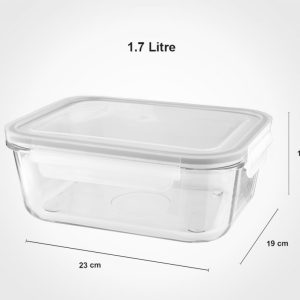ظرف شیشه ای مستطیل 1/7 لیتر لیمون مدل180035
