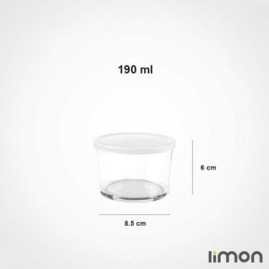 ظرف شیشه ای دربدار 190 میلی لیتر لیمون مدل196635
