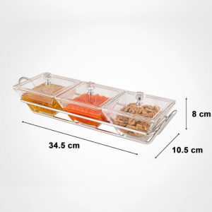 اردورخوری شیشه مربع3خانه مدل210700
