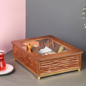 تیباکس چوبی طرح موج برند آساگالری مدل11427-B