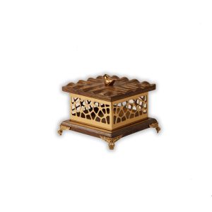 شکلات خوری چوبی طرح دار مربع برند آساگالری مدل 2&1-2307-B